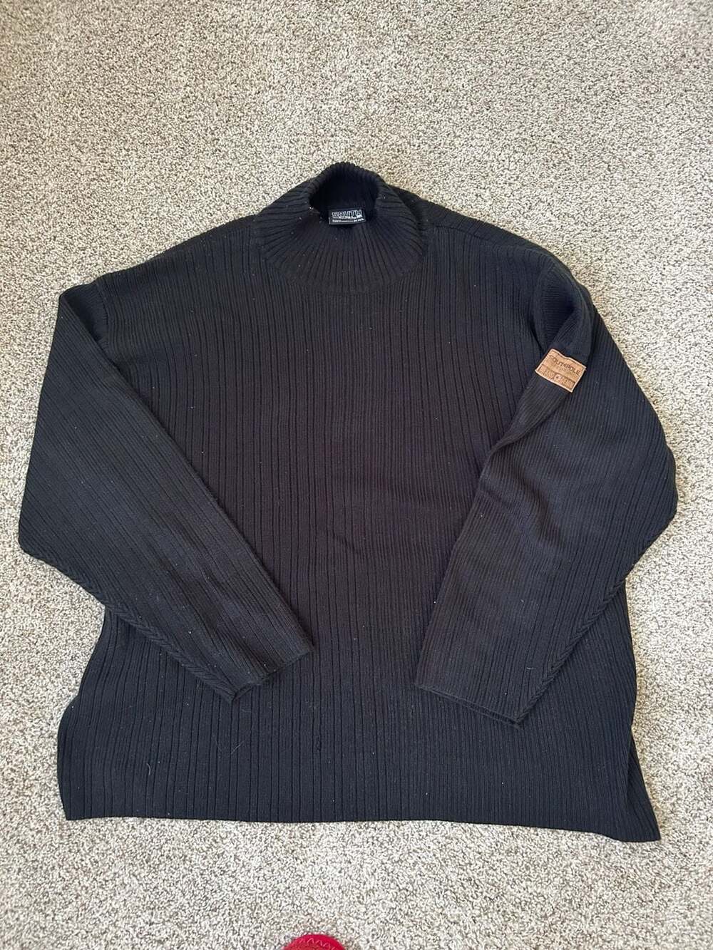 Southpole Authentic Collection Black Ribbed Turtleneck Sweater, XXL